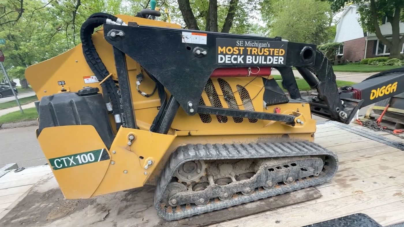 Deck construction equipment on set